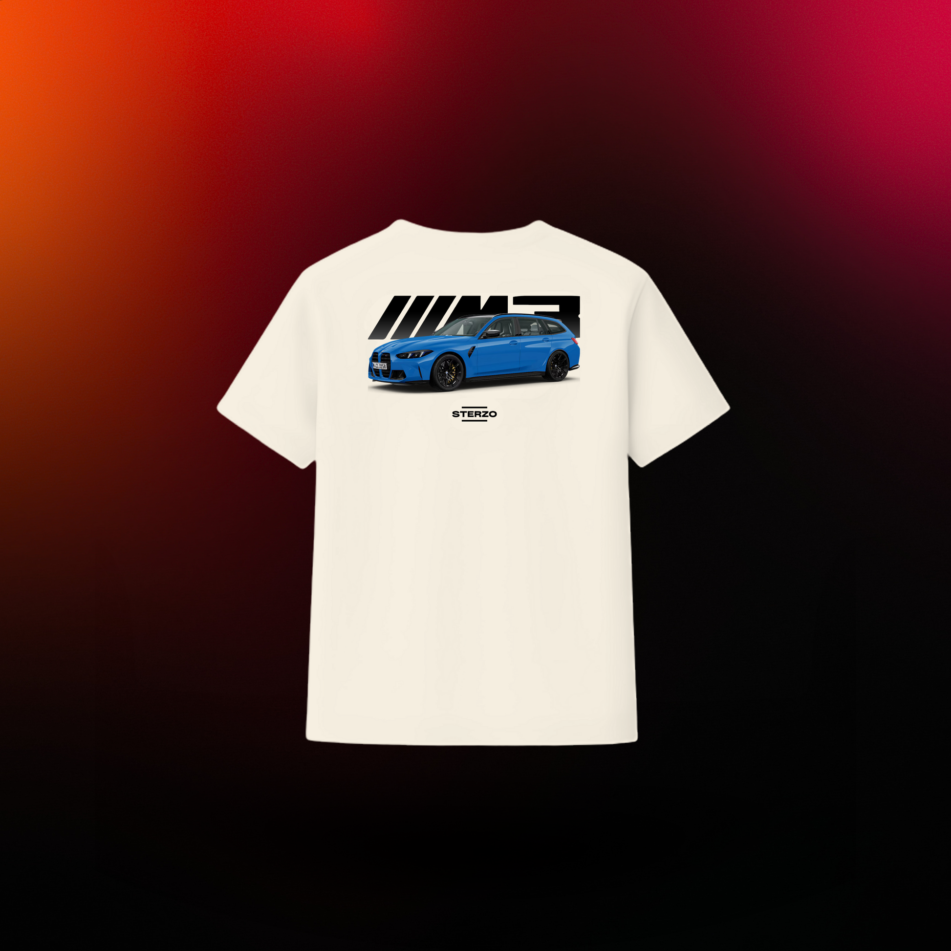 BMW M3 (G80) Touring - Frontal | Voodooblue | Camiseta Premium