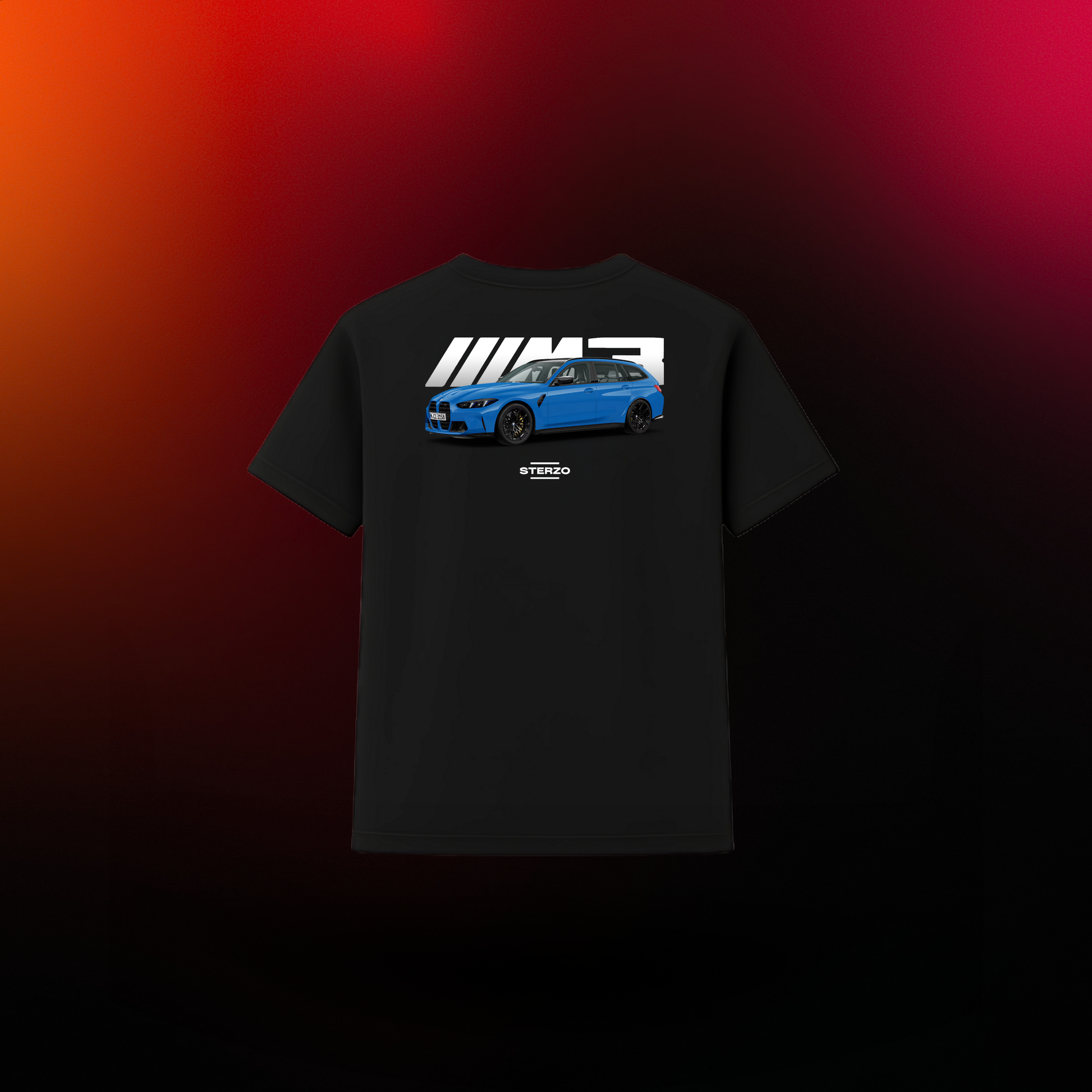 BMW M3 (G80) Touring - Frontal | Voodooblue | Camiseta Premium