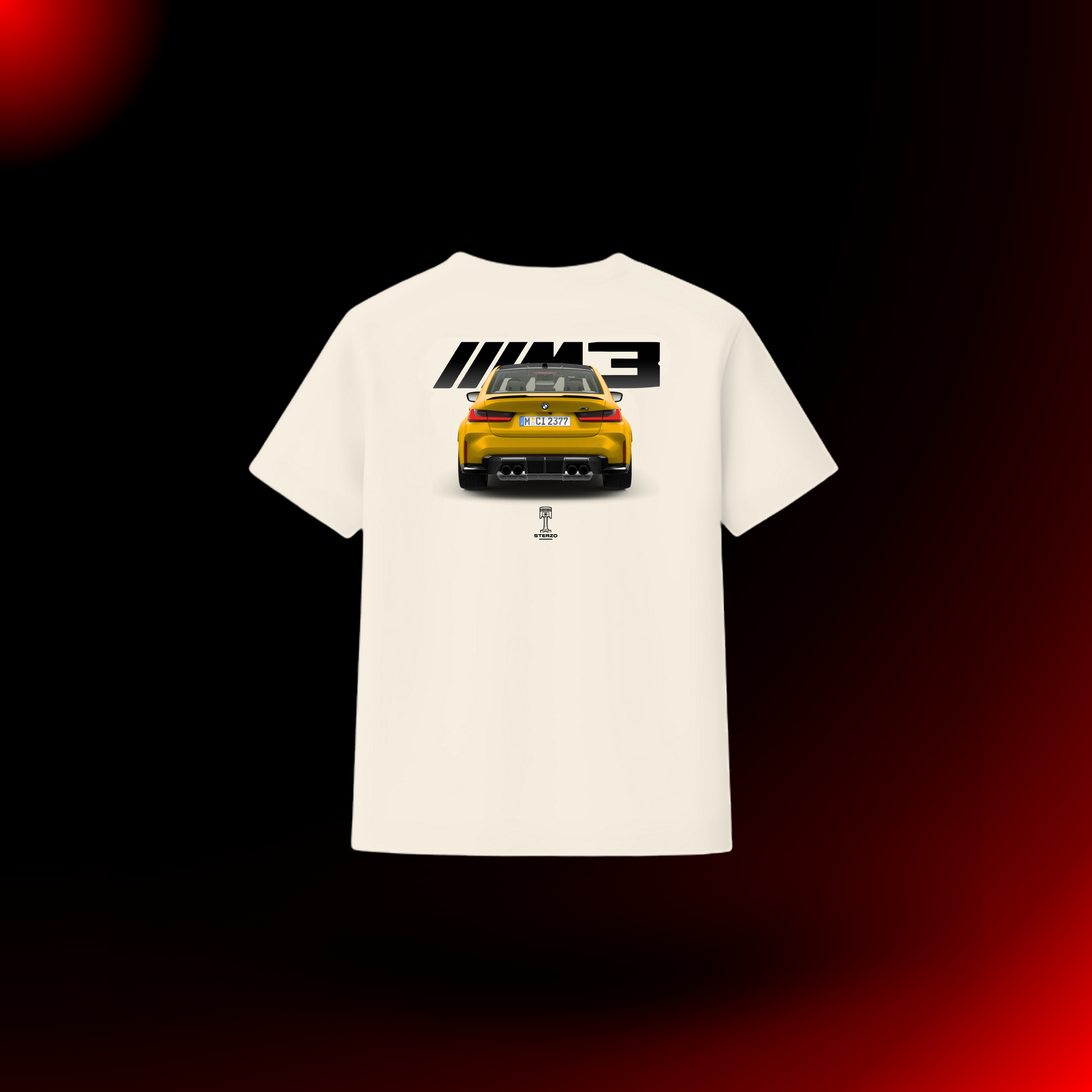 BMW M3 Competition (G80) - Traseira | Speed Yellow | Camiseta Premium