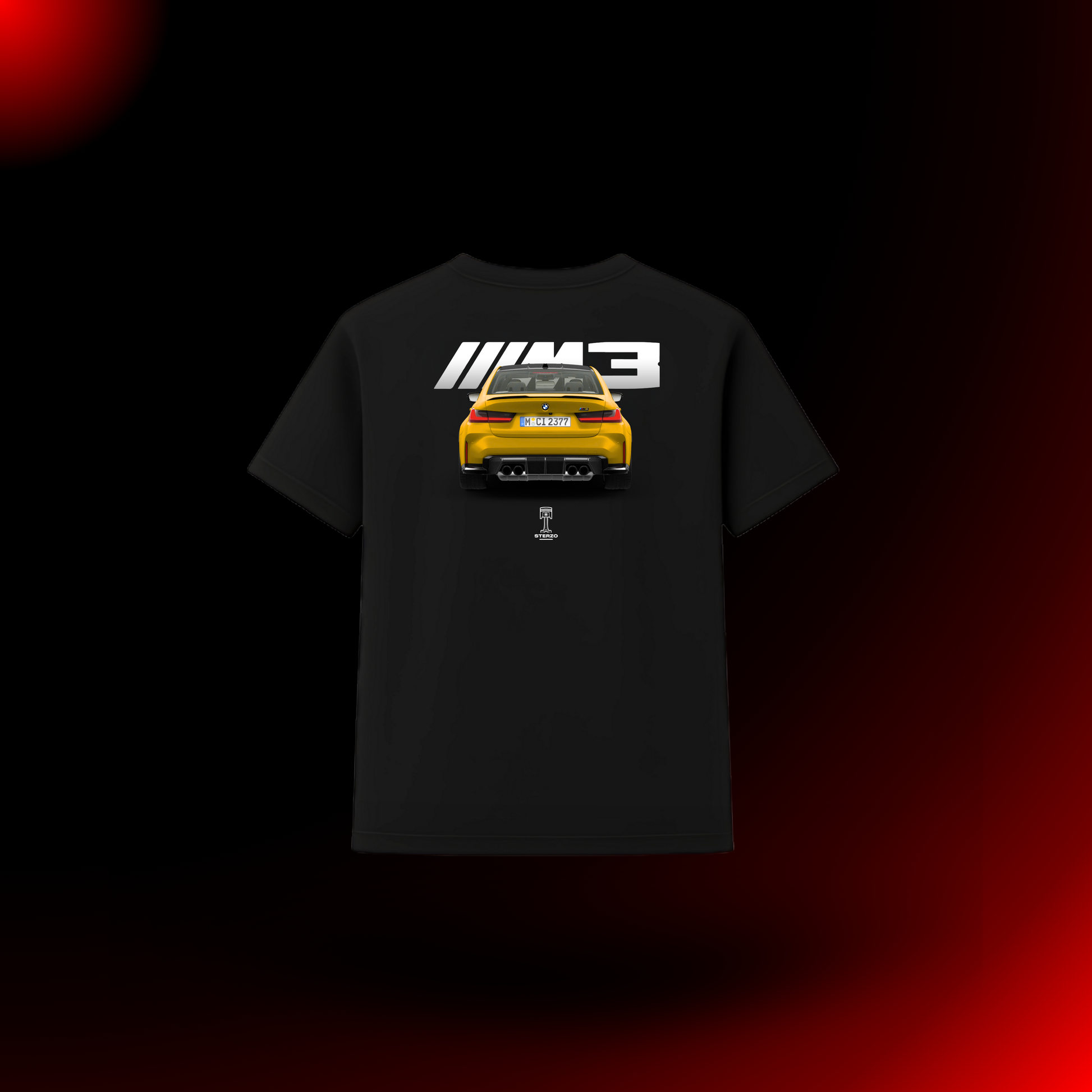 BMW M3 Competition (G80) - Traseira | Speed Yellow | Camiseta Premium